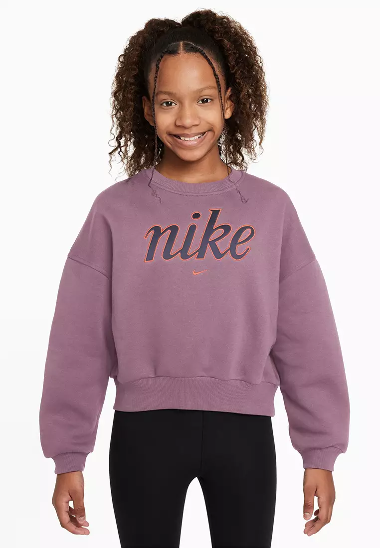Purple Nike Fleece Pink Buy Nike Sportswear Club Fleece Boxy Crew