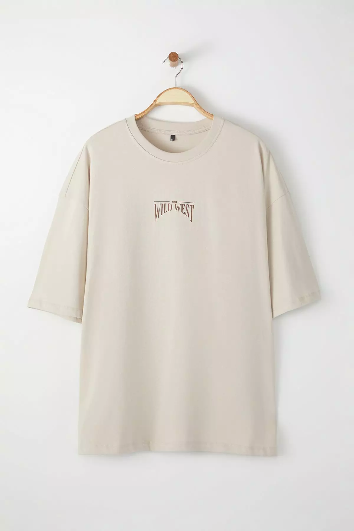 Big Size Stone Oversize/Wide Cut 100% Cotton T-Shirt TMNSS25BF00008