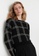 Trendyol black Checked Knitwear Sweater 575EBAABF7A4FAGS_2