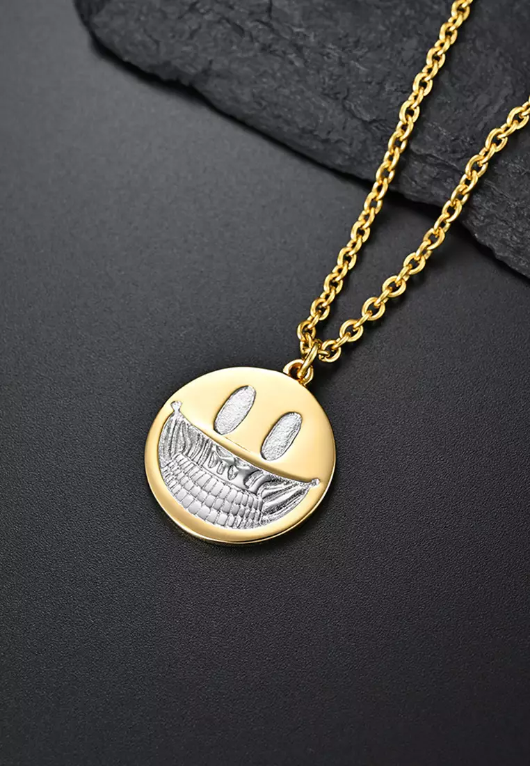 Evil Smiley Face Necklace on Display