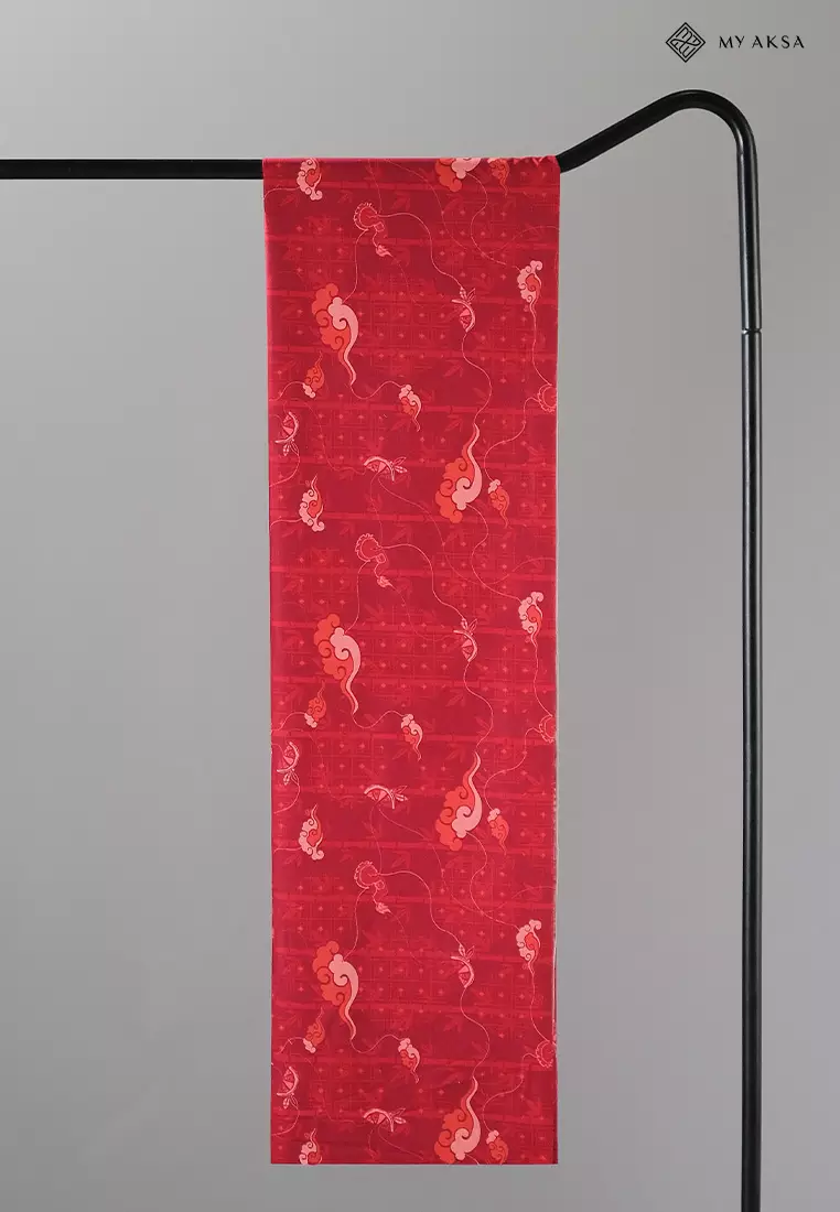 My Aksa Kain Batik Print Katun Primis Pelana Merah