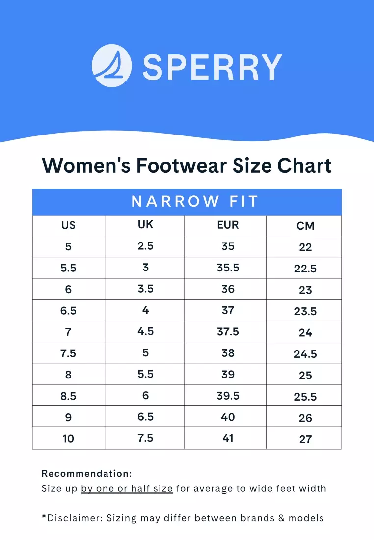 Sperry shoe chart sale