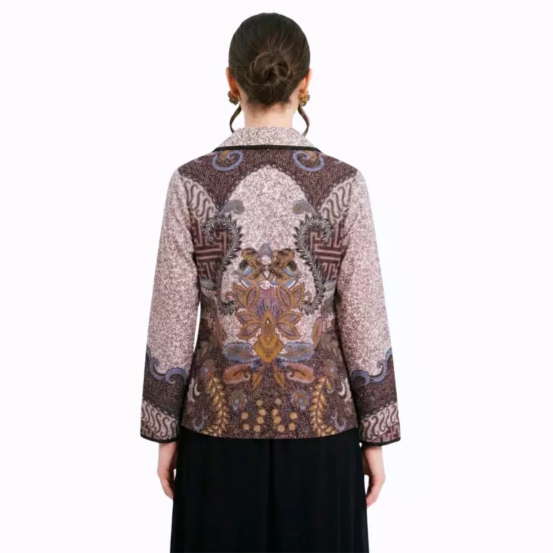 Blazer Batik Wanita - Bhatara Batik Kirei - Atasan Batik Modern Lengan Panjang