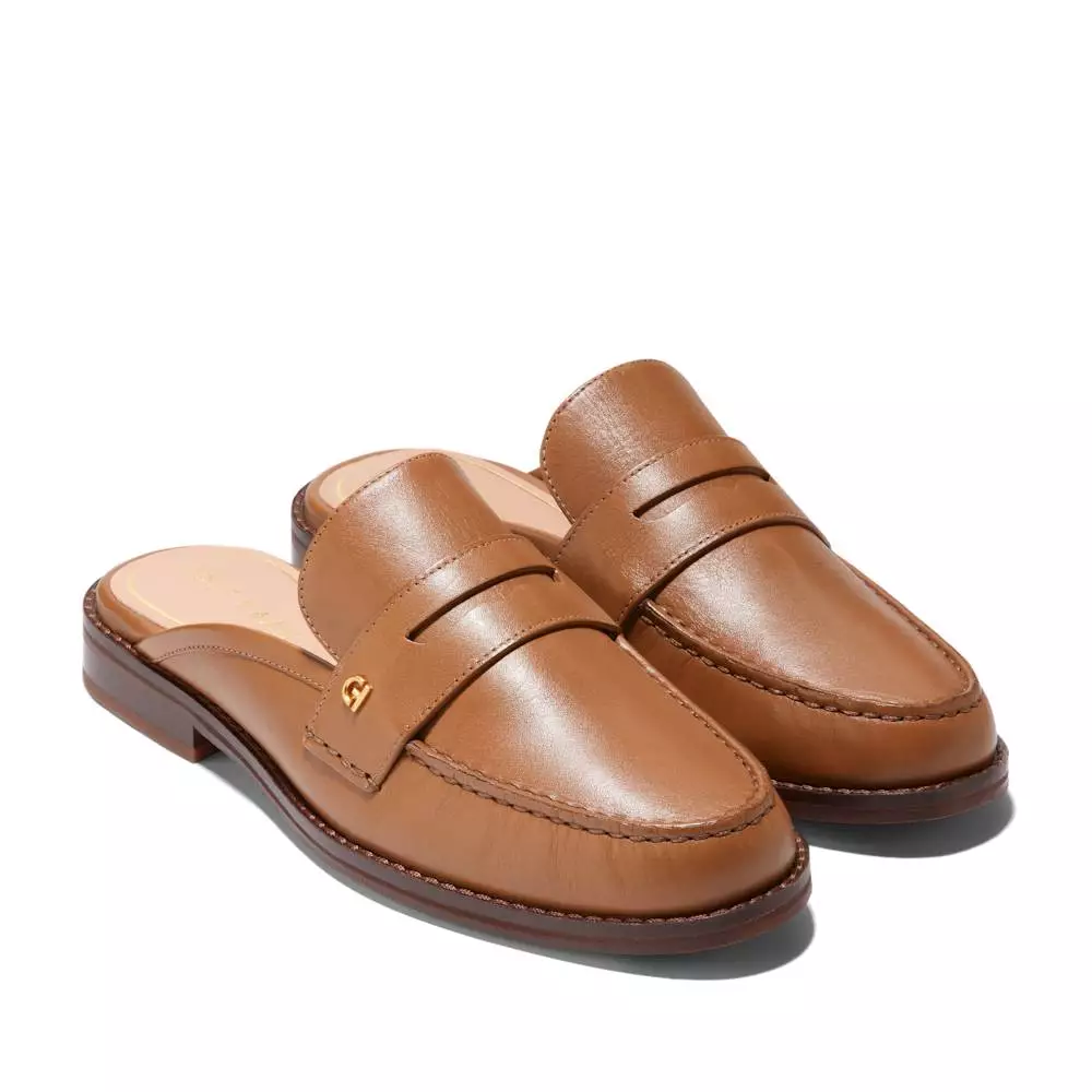 Cole Haan Woman Lux Pinch Penny Mule - Sepatu Wanita (Coklat)