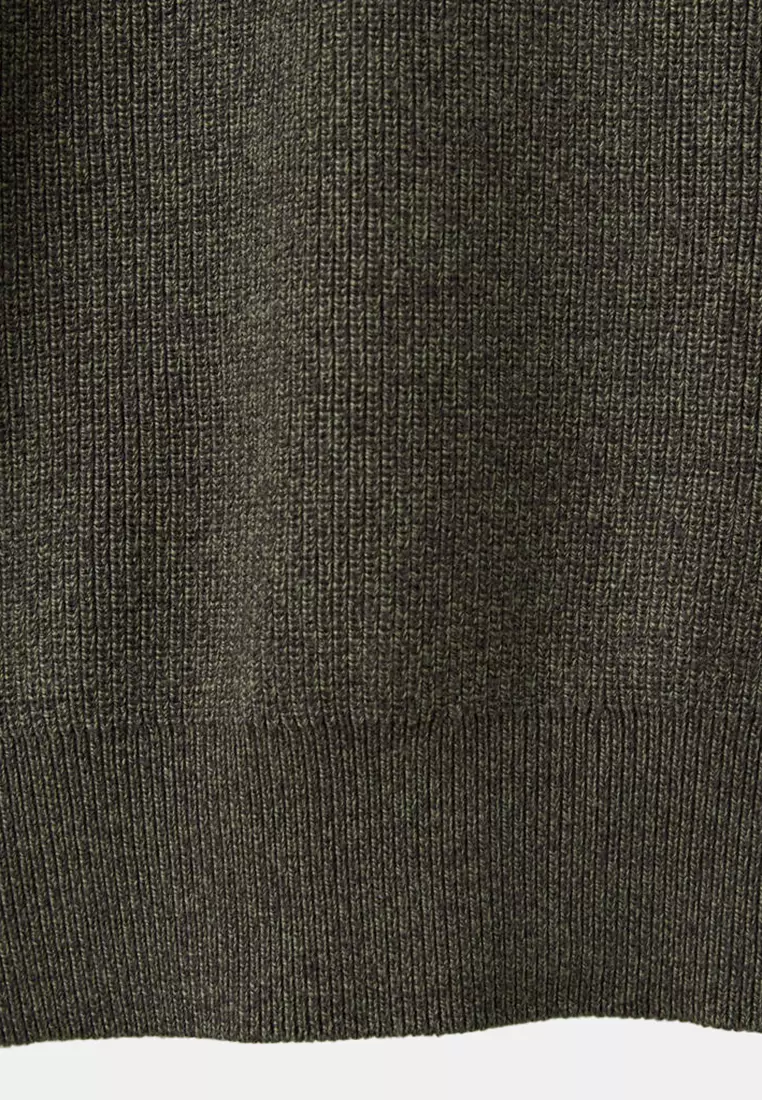 100% Cotton Ribbed Knit Polo Shirt