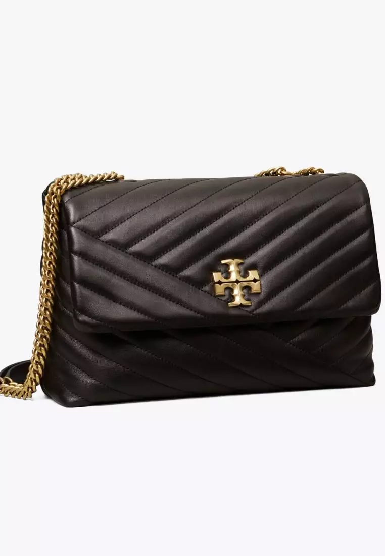 Tory Burch Kira Chevron Convertible Shoulder Bag Black