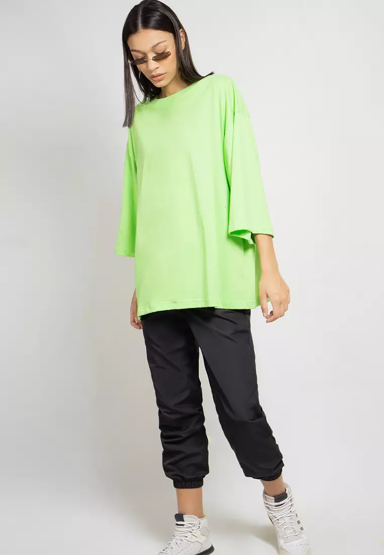 Jual Ocwa Studio Ocwa Green Basic Oversized Tshirt Original