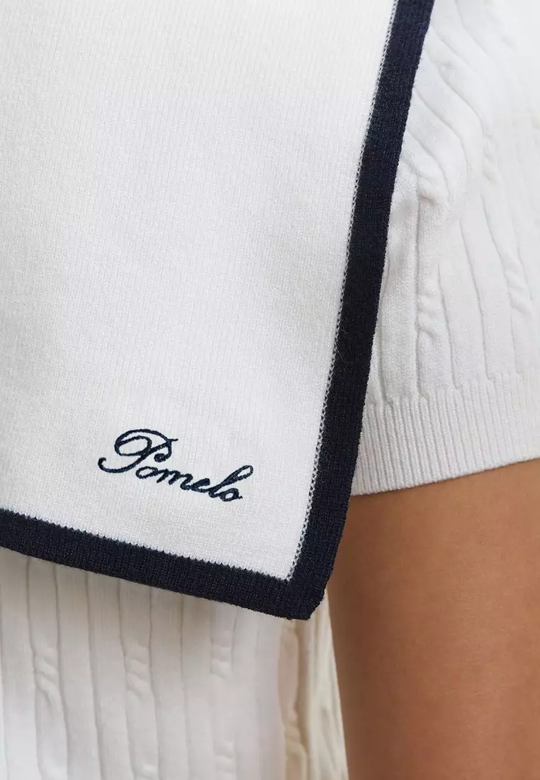 Sailor Collar Knitted Top - Ivory