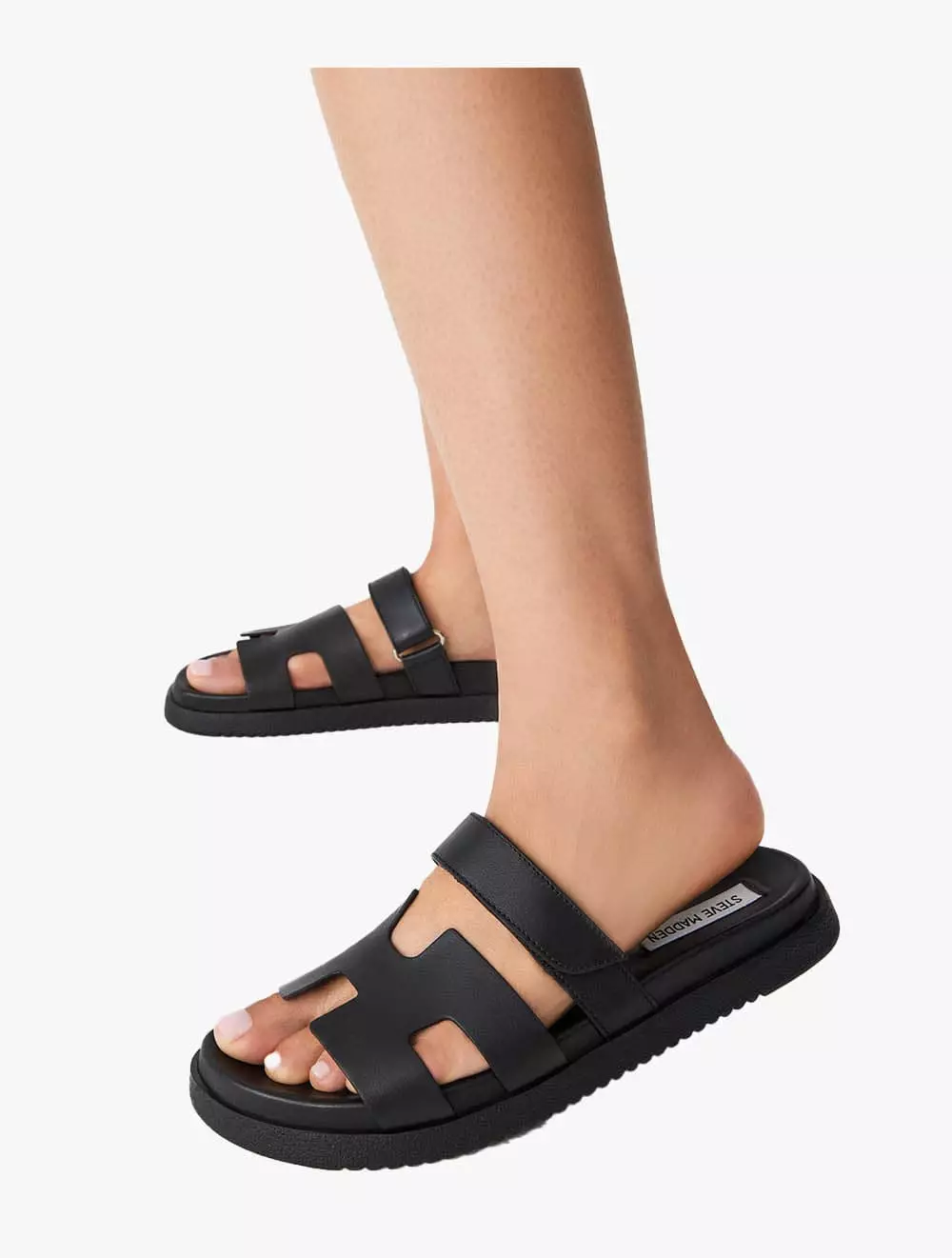 Steve Madden MAYVEN-CN Women's Flat Sandals- Black