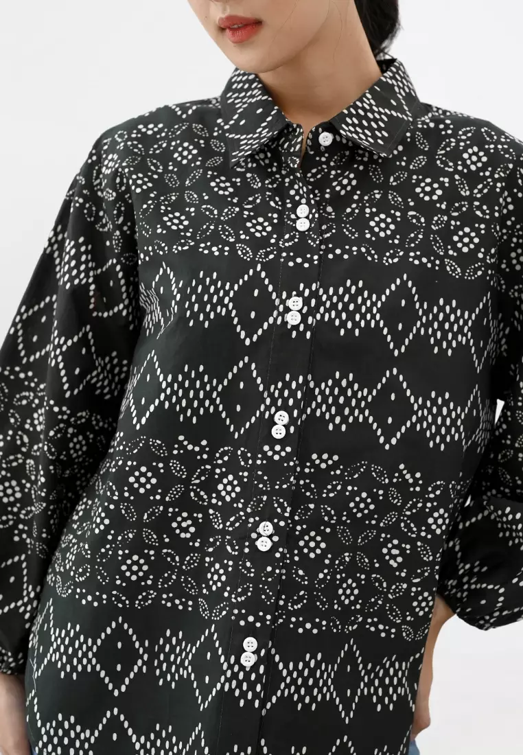 Nayara Blouse Batik Mataya Hijau