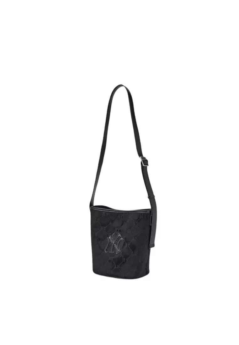 Monogram Suede Bucket Bag - NY Black