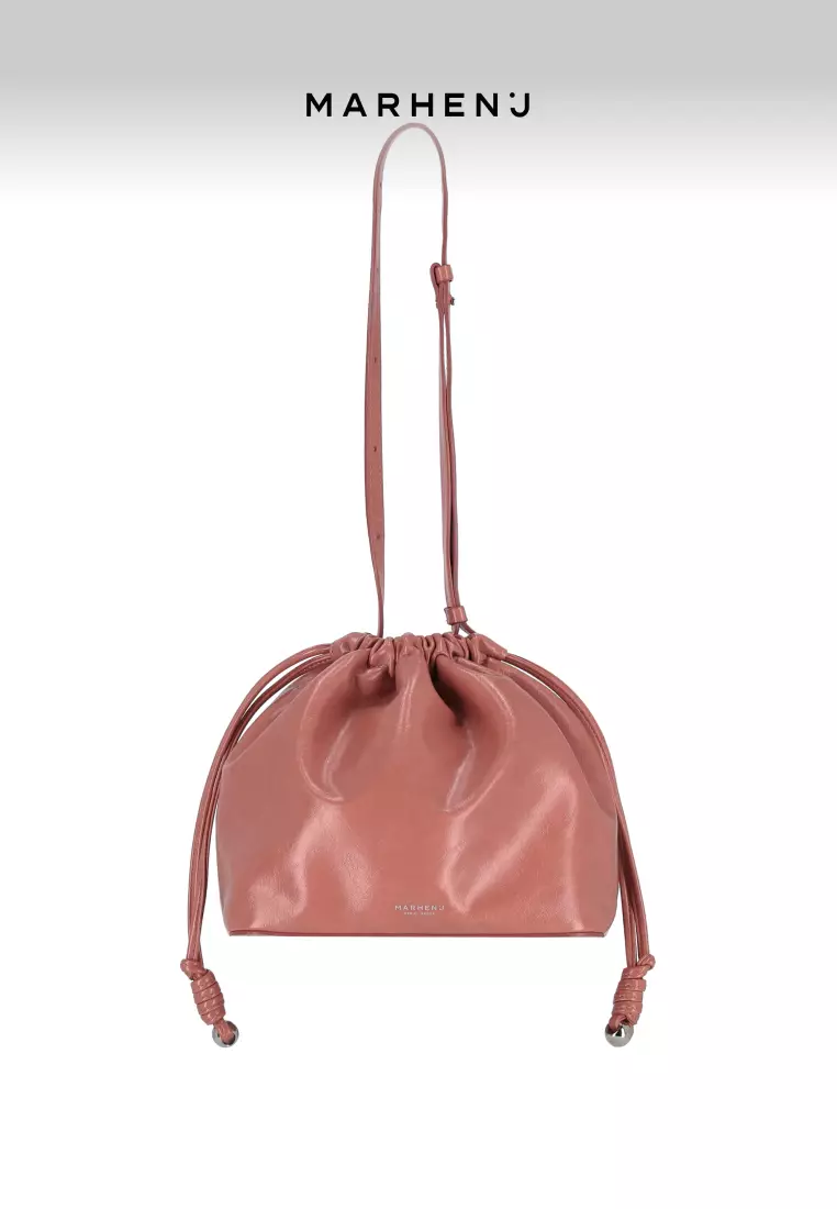 CHERRY Vegan Leather Crossbody Bag Pink