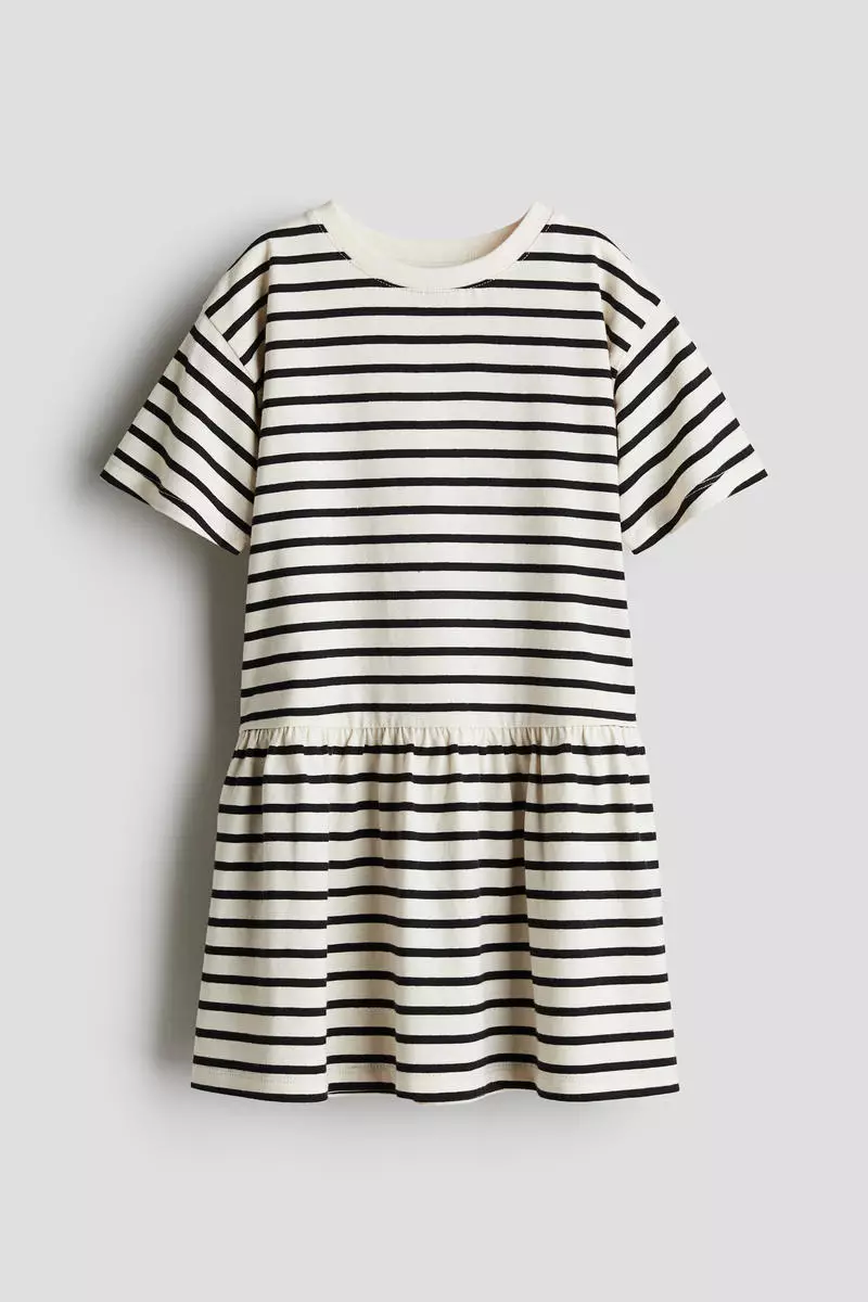 cotton jersey dress h&m Ladies - Light Dusty Blue Draped Jersey Dress - Size: M