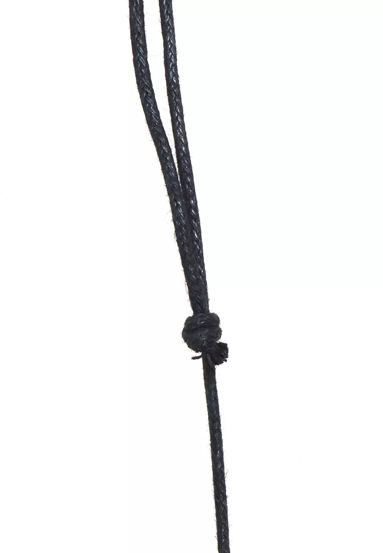 Ainsley Aksesoris Fashion Kalung Pria Wanita Necklace Tali Liontin Cincin Besar Material Alloy ORIGINAL - Silver