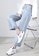 XAFITI 藍色 女式高腰直筒寬鬆牛仔褲 - 深藍色 48F68AAC526780GS_4