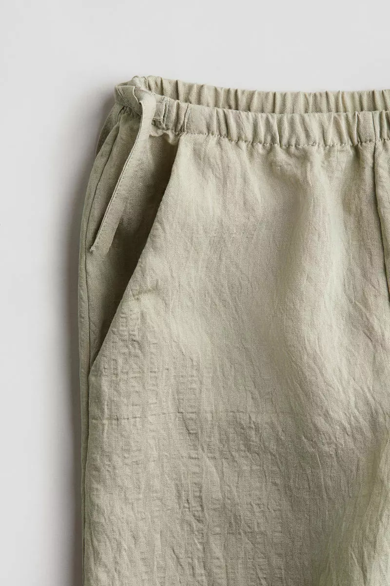Tie-detail trousers