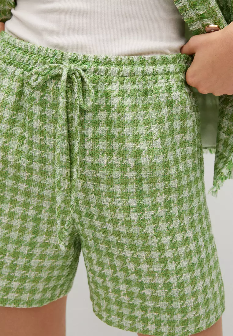 Tweed Houndstooth Shorts