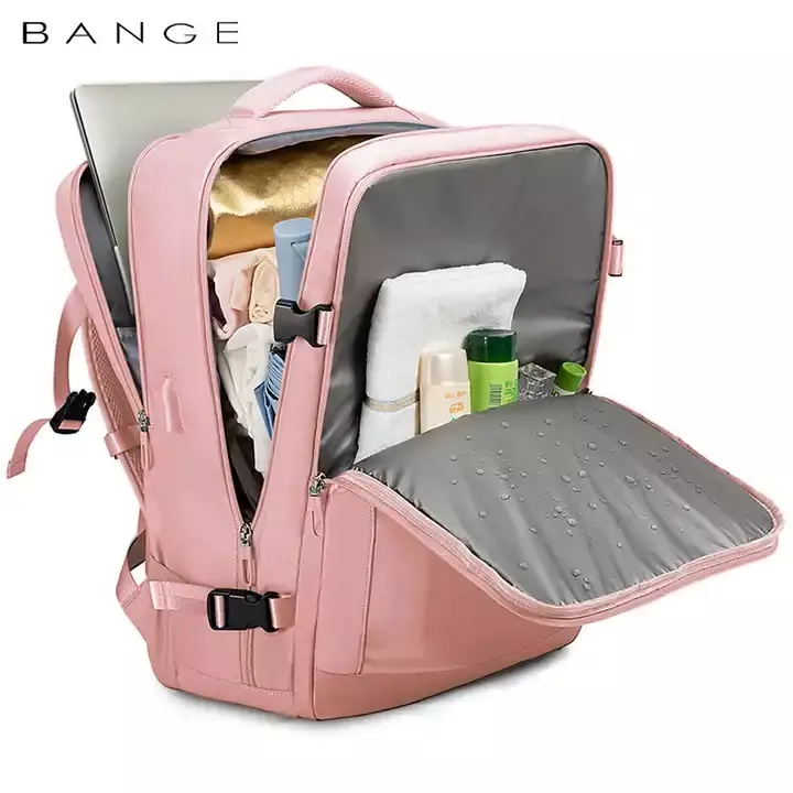 Bange BG1801 Tas Ransel Laptop Kerja Backpack Travel pria 15.6 Inch - PINK
