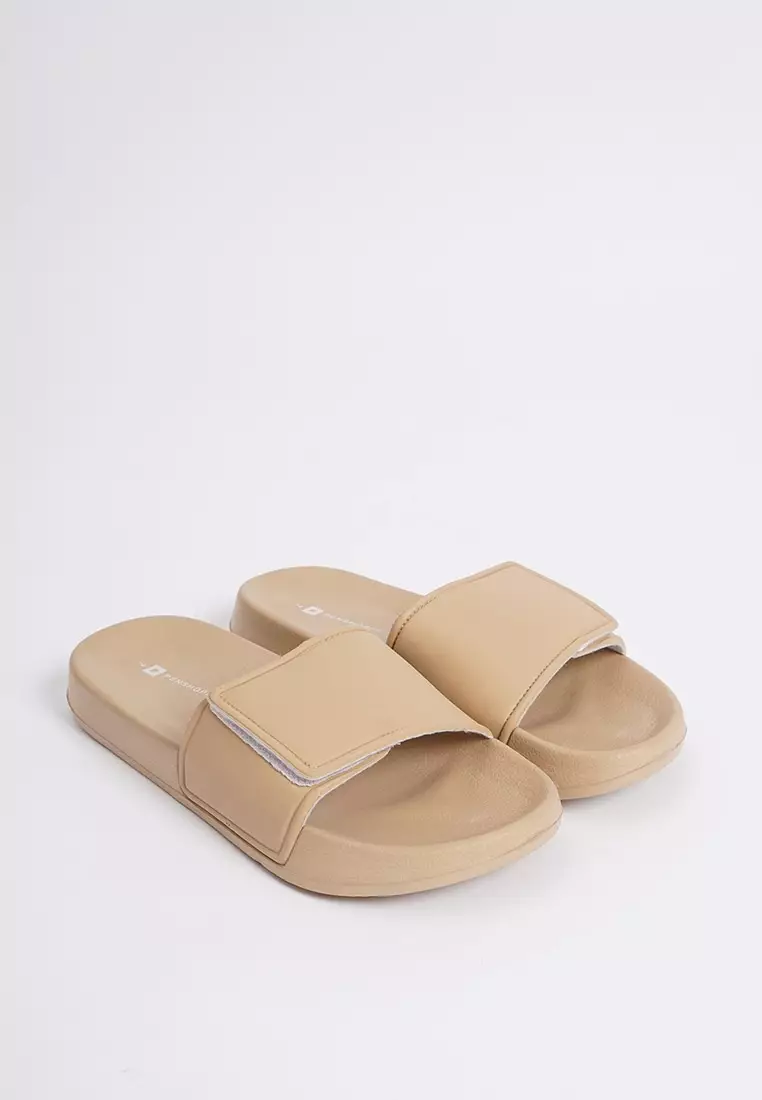 Womens discount velcro slides
