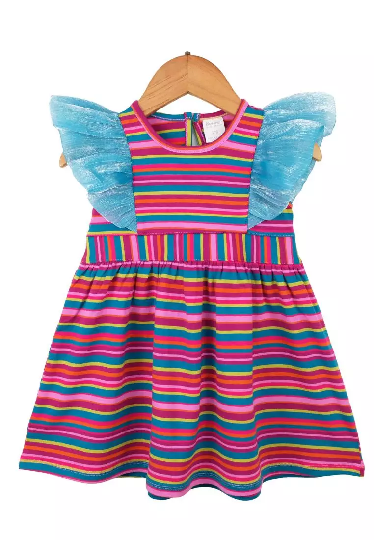 Beemores rainbow striped organza dress 2024 Buy Beemores Online