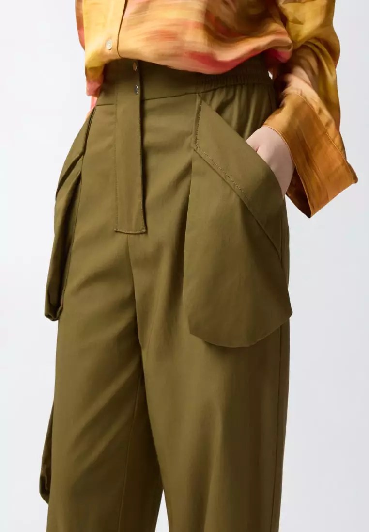 Belted cropped trousers