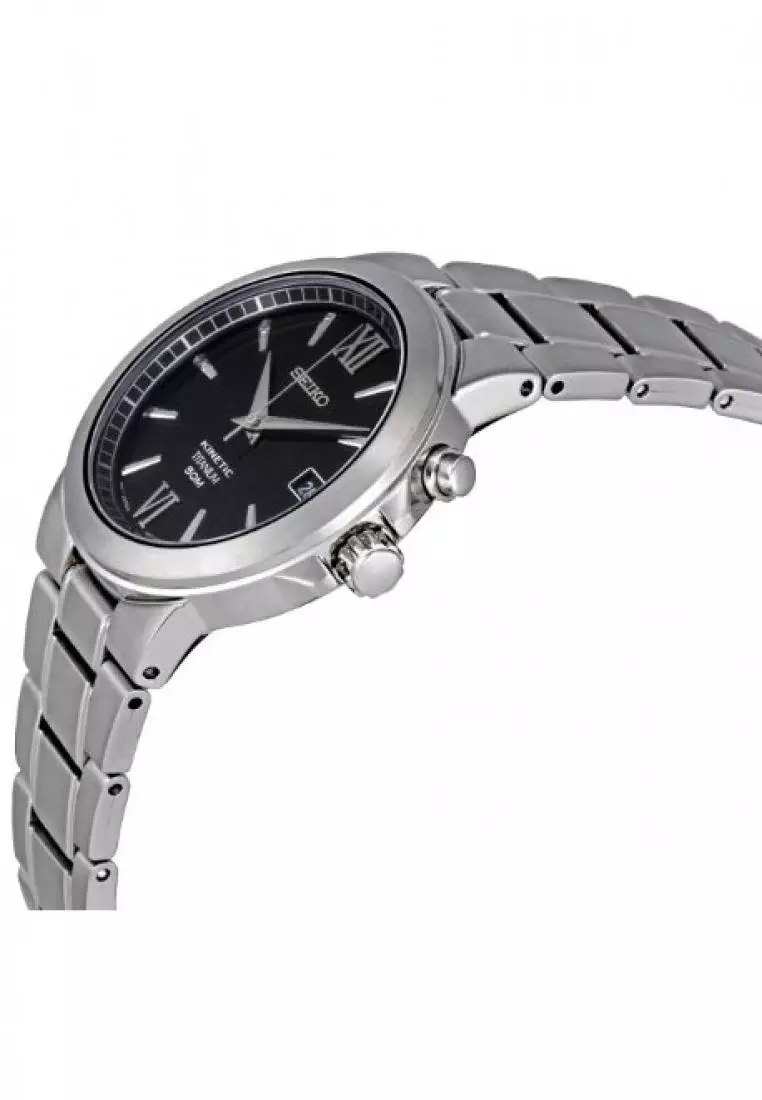 Jam tangan Pria Seiko Kinetic SKA483 SKA483P1 Original Garansi Resmi Strap Stainless Steel Silver
