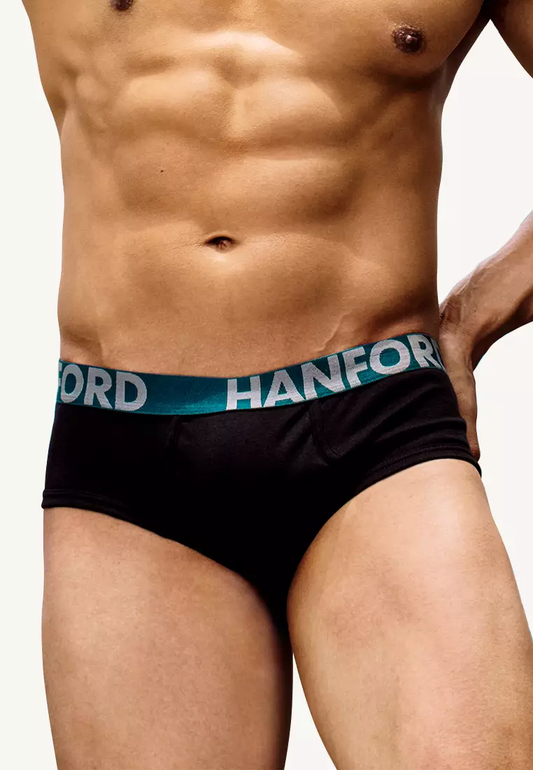 Premium Ribbed Cotton Modern Hipster Men's Briefs w/ Fly Opening Damian - Assorted (3in1 Pack)