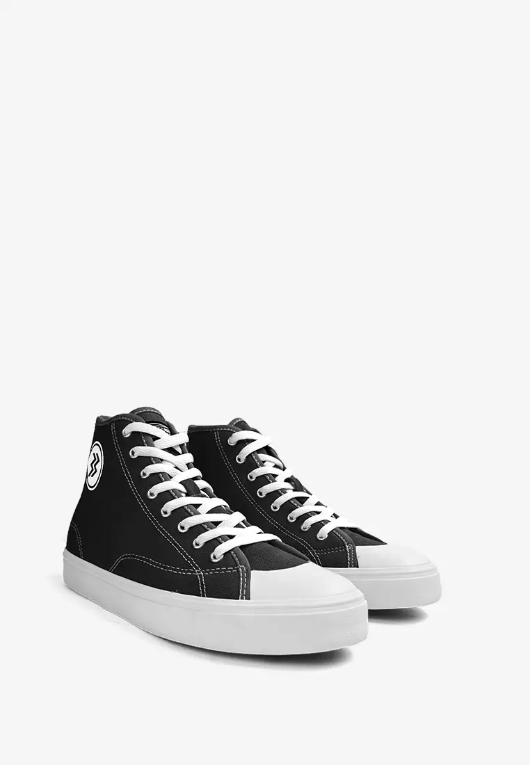 Jual Geoff Max Geoff Max Official - Timeless Hi Black White Shoes ...