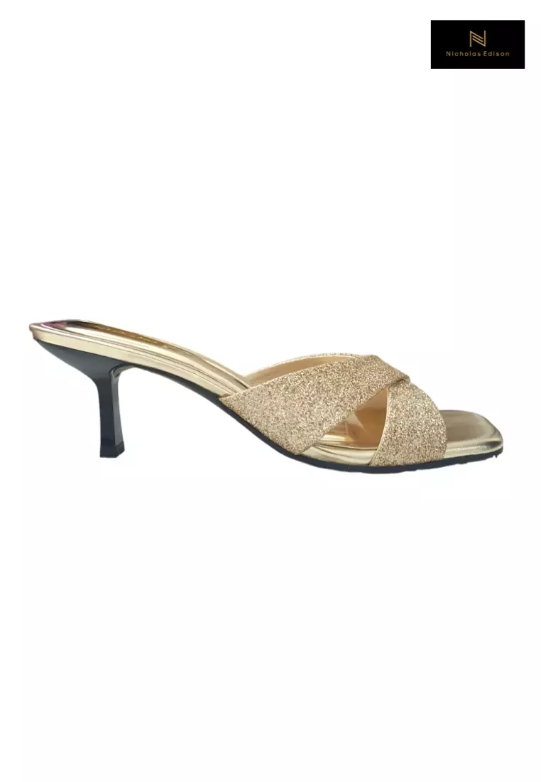 Nicholas Edison Heel Inara Light Gold