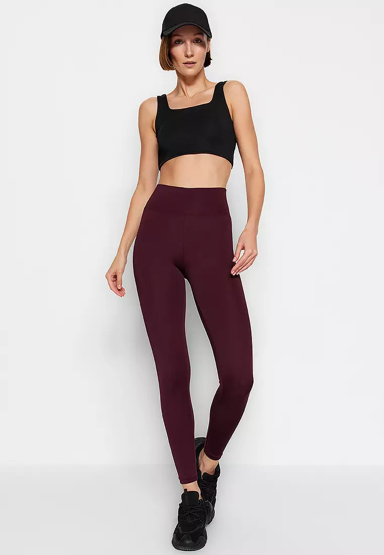 Wide Waist Elastic Extra Compression Full Length Sports Leggings