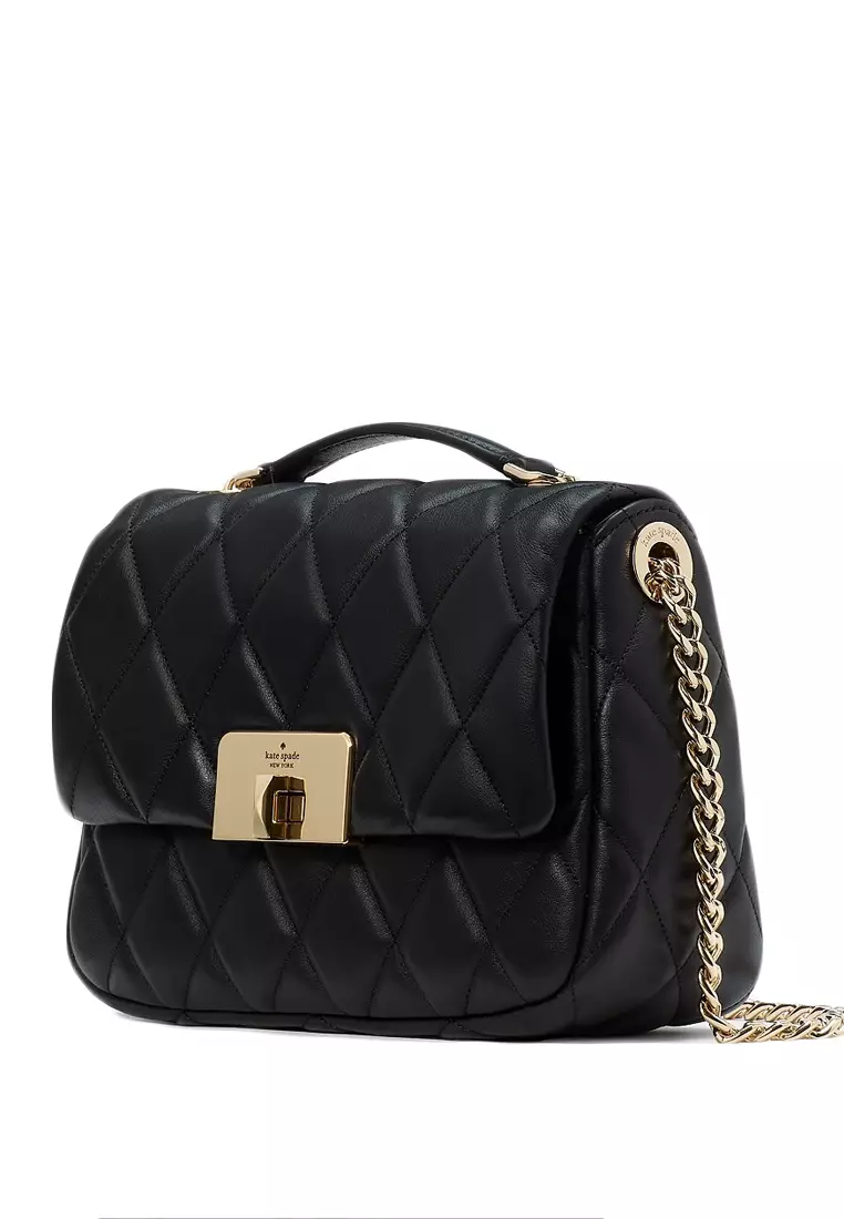 Buy Kate Spade Carey Quilted Small Flap Crossbody Black 2025