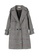 A-IN GIRLS black and white Temperament Lapel Check Long Coat 48512AAF19B846GS_4