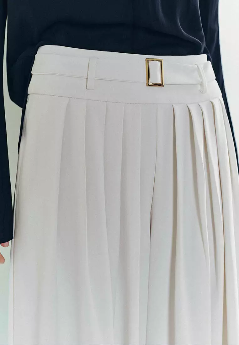 Woven Long Wide-Leg Pants