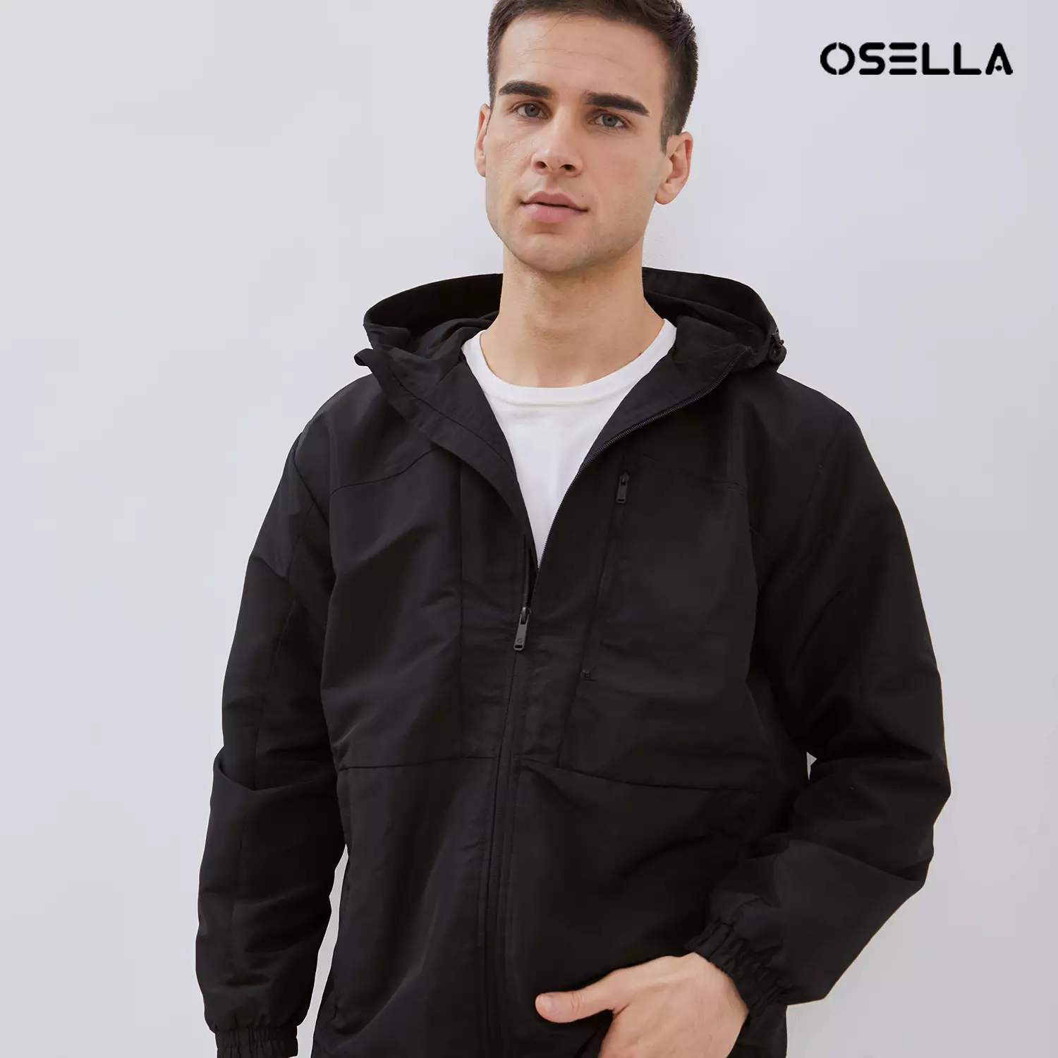 [NEW] Osella Rainer Water-Repellent Jacket In Black 1061400943 | Jaket Pria