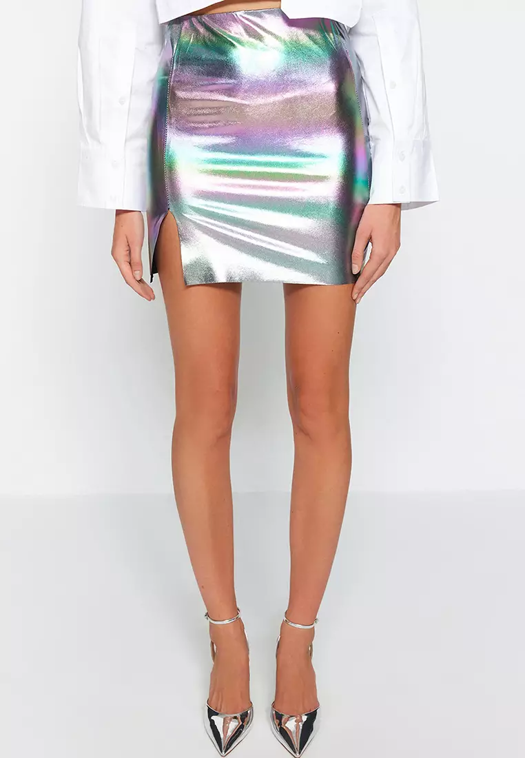 Holographic Mini Skirt