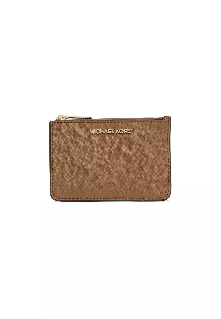 Michael Kors Jet Set Travel Small Top Zip Coin Pouch With ID Window Luggage