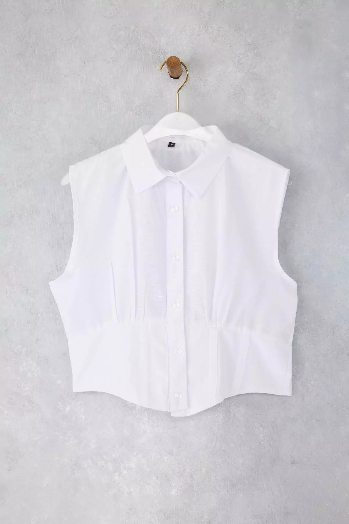 White Sleeveless Shirt