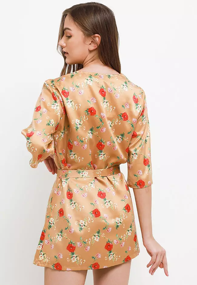 Kimono Sexy Satin Silk Dress Sleepwear