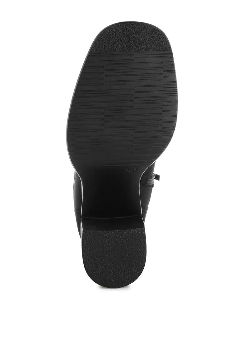 Sepatu Bot Kaus Kaki Microfiber Warna Hitam