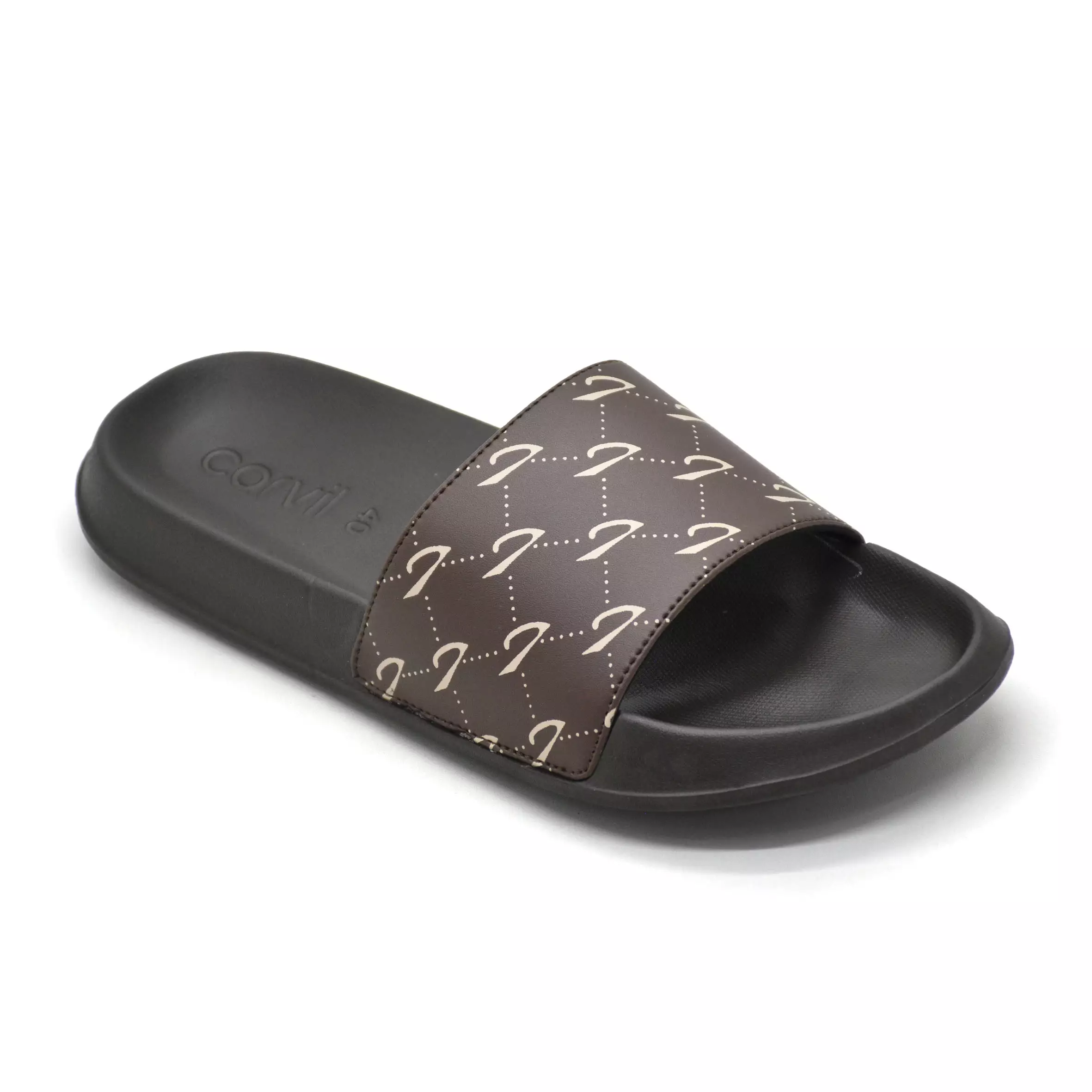 Carvil Sandal Slider Pria Getafe-SS Brown