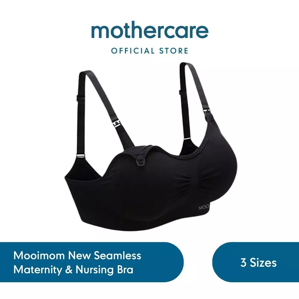 Jual Mothercare Mooimom New Seamless Maternity & Nursing Bra Black