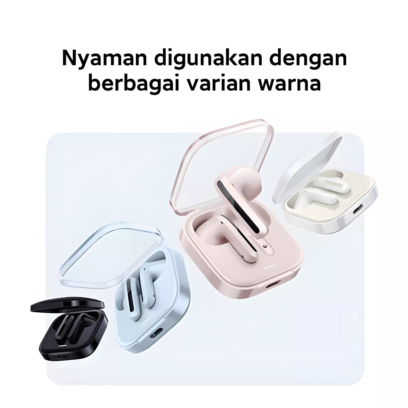 Xiaomi Redmi Buds 6 Active | Google Fast Pair | Baterai Hingga 30 Jam | Audio Spasial | IPX 4 - Pink