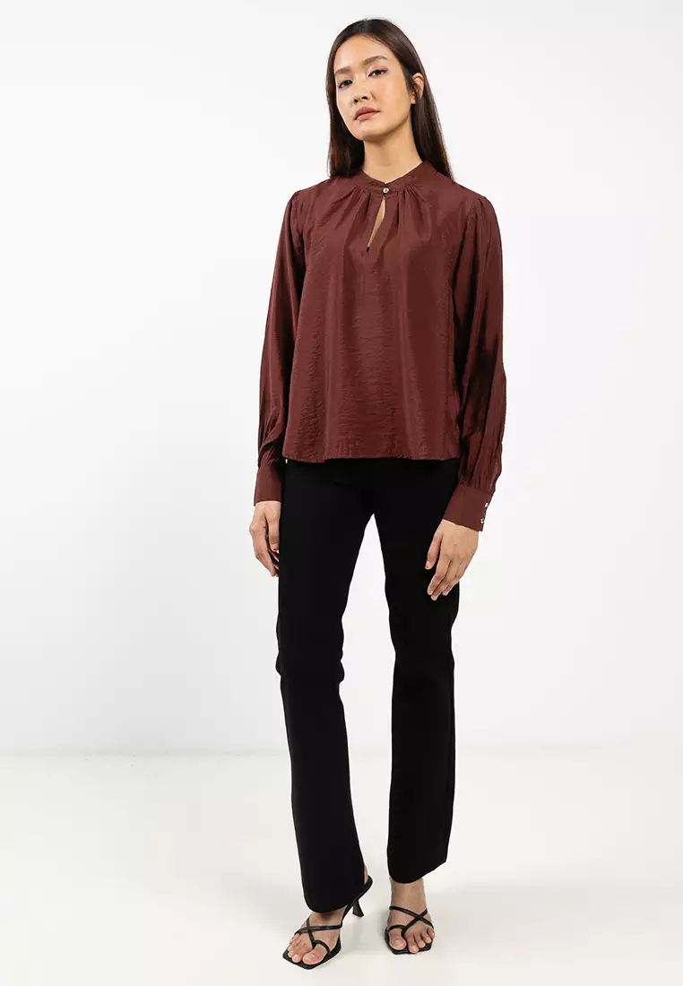 Long Sleeve Woven Top