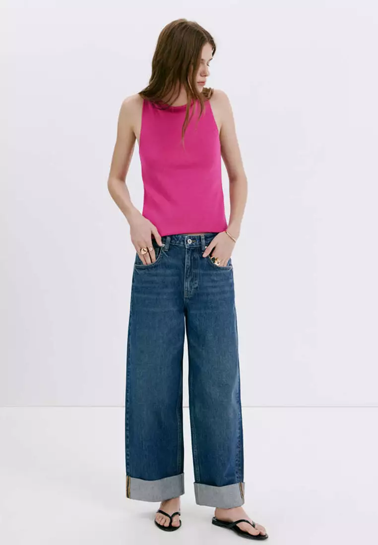 Fine Knit Boat Neck Top