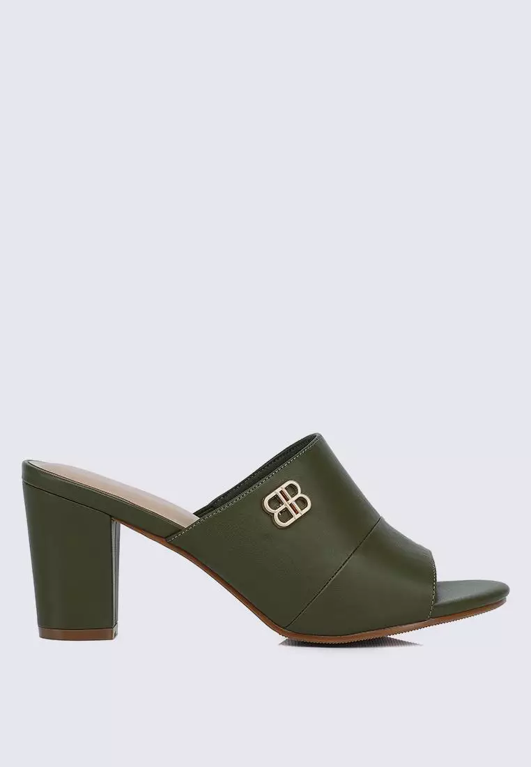 Discount on My Ballerine  shoes - SKU: My Ballerine Sara Comfy Heels In Olive