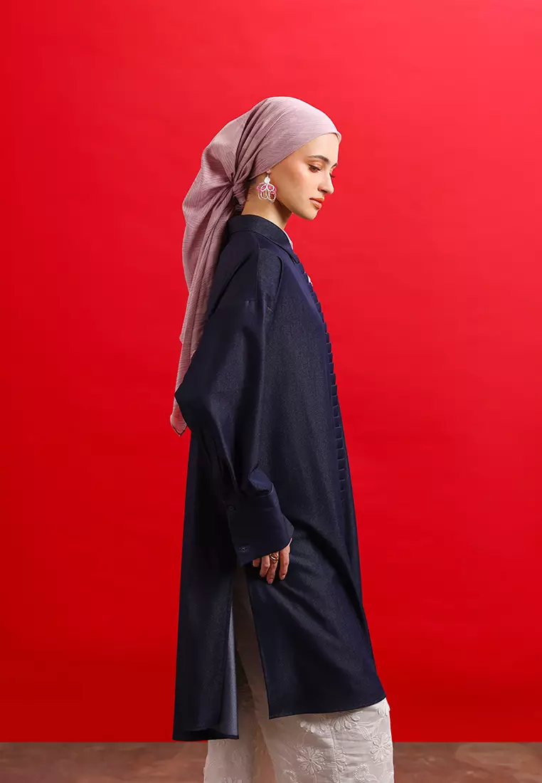 Kami Cali Long Tunic Dark Denim