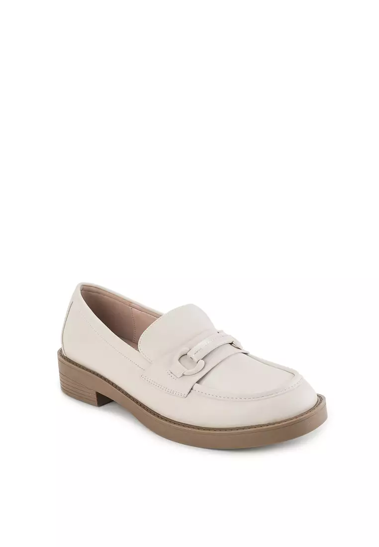 KELSEY J2385-6 FLAT SHOES LOAFERS OFF WHITE