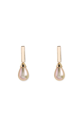 A-Excellence gold Pearl Earring B2DD4AC72B8543GS_1