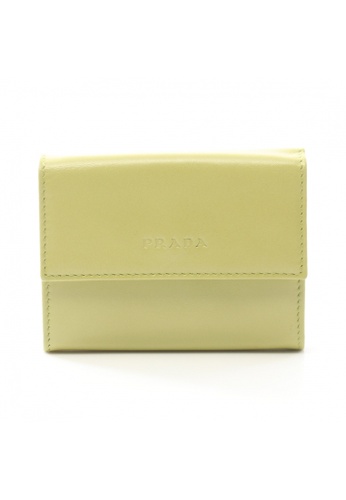 Prada Pre-loved PRADA Genuine Leather zero Wallet Light Green Logo  embossing 2023 | Buy Prada Online | ZALORA Hong Kong