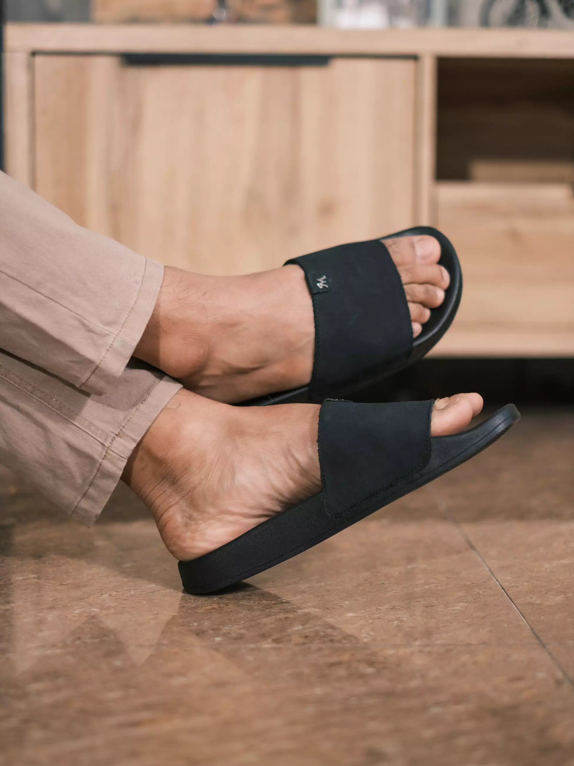 Marhadi Sandal Selop Sendal Slide Pria Nyaman - Reno Collection - Reno Black 